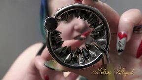 Spiked cock ring tease