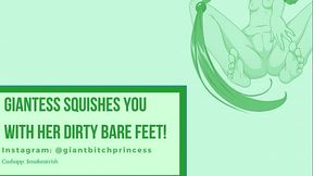 Giantess Teases You With Her Toes Before Trampling You With Her Dirty, BARE Feet! F4M JOI Audio Porn