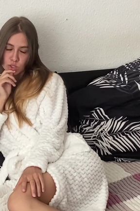 The Neighbor Spread Her Buttocks for a Massage.