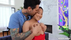 Asian hottie Alona Bloom gets her cunt tenderized by a BWC