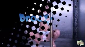 Sexy white girl Brooklyn strips until her snatch drinks his BBC