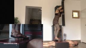 The happy suffering of a slave under Mistress Cleo A picture in a picture mp4