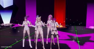 Chung Ha - Snapping striptease Ahri, Akali, Kaisa, Evelynn, Seraphine KDA 3D erotic dance