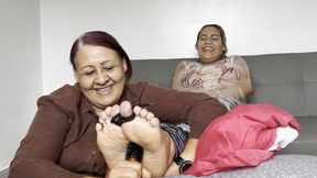 Lisa Tickles Yasmin's Super Ticklish Soles