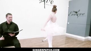 GingerPatch - Petite Redhead Ballerina Takes Huge Cock