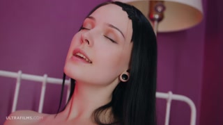 ULTRAFILMS Gorgeous brunette girl Amelia Riven taking off her clothes and masturbating