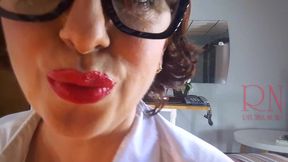 Office Obsession &mdash;  The naked secretary in the office puts on nylon &mdash;  underwear &mdash;  stockings &mdash;  office 11