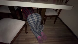 I got stuck in my boss's house and he fucks my big ASS.