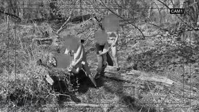 Silent Watchers: A Couple in the Woods starts fucking after an unsuccessful search for Mushrooms