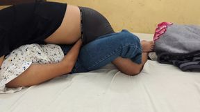lonely and shy desi maid making love by her owner during rain on her last day - secret affair