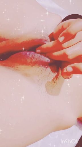 Arabic girl self pusssy massage in hostel room