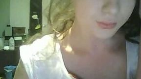 Fantastic brunette teen babe on webcam is ready to flash some
