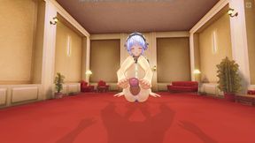 3D HENTAI Maid fingering your cock with her feet until you cum