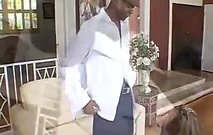 Hot Black Wife Crawls On The Floor For Cock