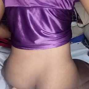 Sexy hijab Purple lingerie Femboy play anal 2