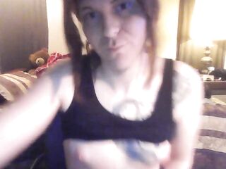 TRANS BEAUTY CHICK BLOSSOM SHOWS HER CUTE LITTLE BREASTS