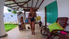 Stunning Rose Gold Bikini Try-On: Nilmini Sheron's Fashion Diary Reveal!