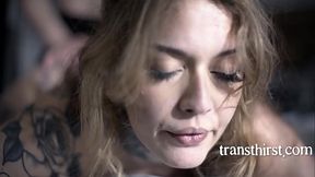 TS Stepmom Fucks Teen Stepdaughter | TransThirst