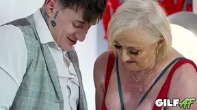 Matures hot and ready to please stepson with a deepthroat blowjob