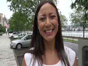 P134g05 Searching for European Beauties Japanese TV Interviews and Picking up a Dark-skinned French Beauty! a Sex-driven Beauty