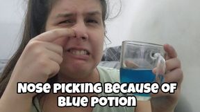 After Drinking the Blue Potion – Can't Stop Nose Picking & Piggy Nose Faces