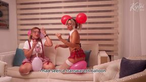 Inflated with Balloons and Rubbing to Turn You on Like Never Before. Kylei Ellish and Ann Rides