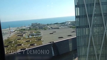 MY BOSS FUCKS ME FROM BEHIND IN FRONT OF THE WINDOW OF A LUXURY SUITE IN BARCELONA