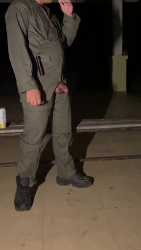 Powerful moment from &quot;After work is done decide to jerk off in my mechanic jumpsuit and shoot a creamy load - wet with&quot;