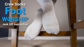 Jerk Off to My White Crew Socks Under Chair Feet Worship JOI - Kylie Jacobsx - MP4 720p HD