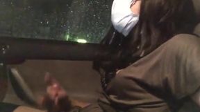 Asian Crossdresser Masturbates in Car