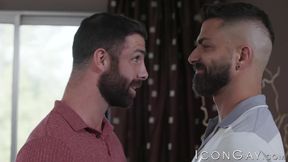 Muscular Jake Nicola hammered by Inked jock Adam Ramzi