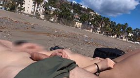 Dick Flashing Next to a Topless Girl She Looks