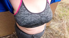 Naked tits on the industrial plant