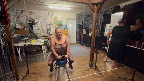 Part 1: Kitty is chained up in the BDSM dungeon while Lanista Bear tests a