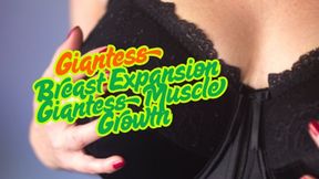 Giantess Muscle Growth With Boobs Expansion - Giantess Short Movie