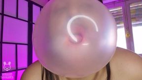 Bunny Looner Blows Giant Bubblegum Bubbles Just for You!