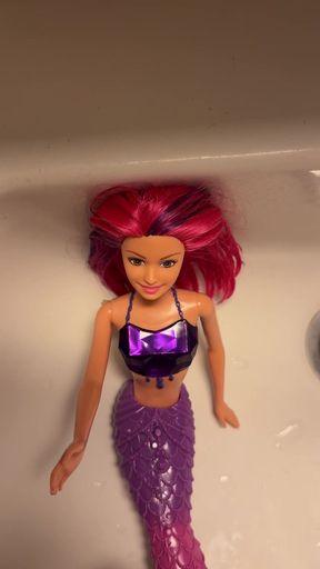 Horny Cindy (Barbie Gem Mermaid Doll from the Dreamtopia Collection) wants another load of jizz!