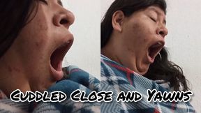 Cuddled Close, Yawning Through Movie Night