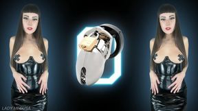 Another month of chastity for unlucky loser - NNN, humiliation, shiny tease & denial