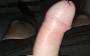 Lies on the Bed and Plays with My Cock, Jerks It off so Badly It Wants to Enter a Wet Hole