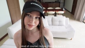 A Waitress Comes Home After Work and Fucks Herself Hard in the Ass with a Big Dildo