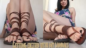 Getting excited with my sandals