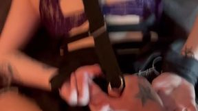 Black Skirt Pigtail Surprise - Goth girl gets fucked hard and creampied