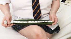 College girl Trisha and her cucumber