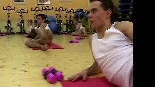 Sexy guys work out in pantie hose
