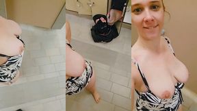 dans le couloir de la piscine
