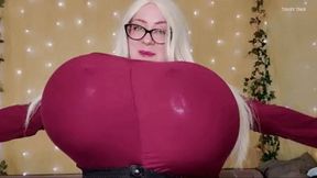 BBW Blows Up Tits for Boss MOV