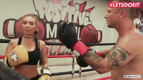 ”SCAMANGELS - Lustful Sluts Fuck The Gym Owner On The Boxing Ring”