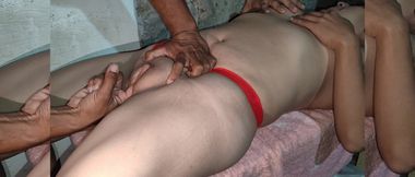 I'm going to eat my neighbor's wife. Virgin girl opens her pussy lips for the first time!