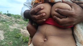 Outdoor romance with girlfriend